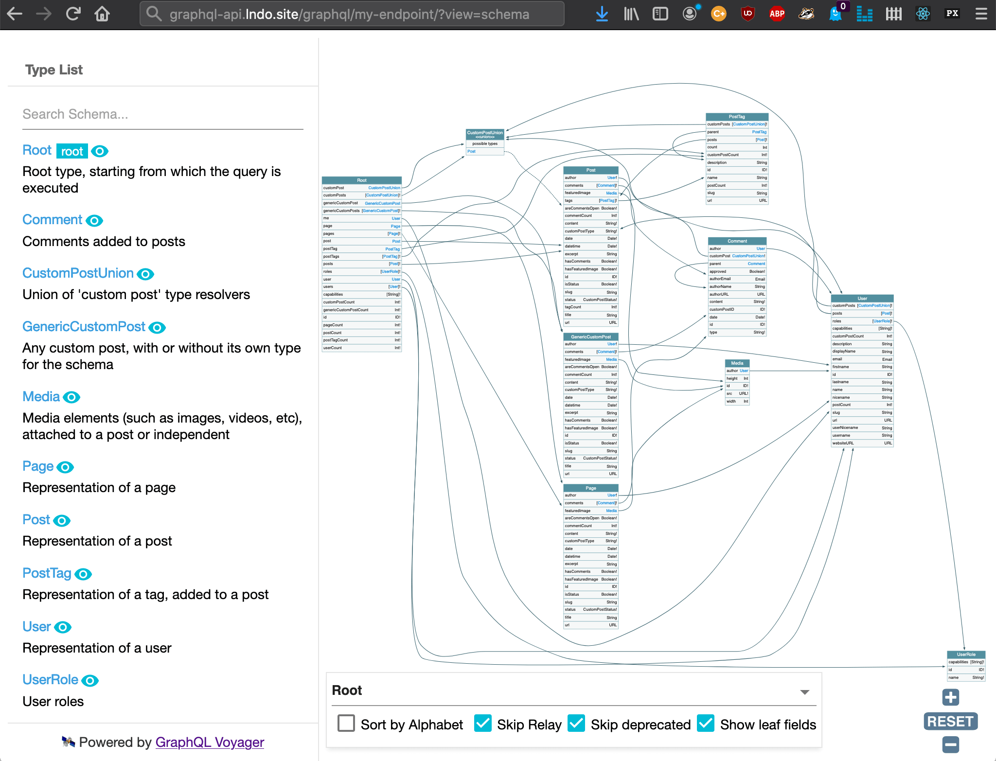 Custom endpoint's Interactive schema