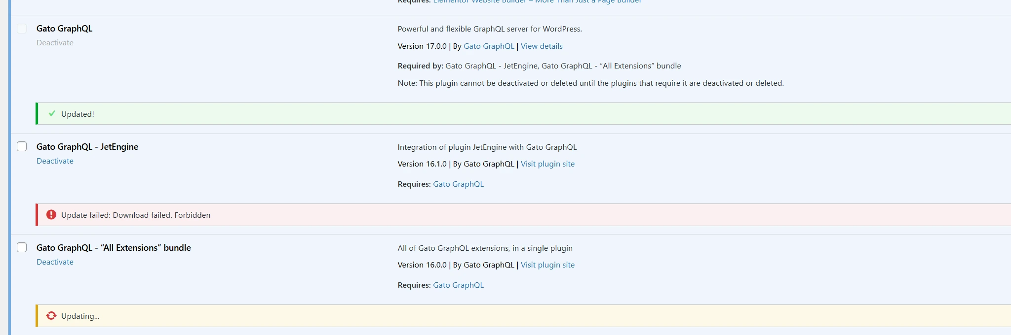 Plugin update failing while still on LemonSqueezy